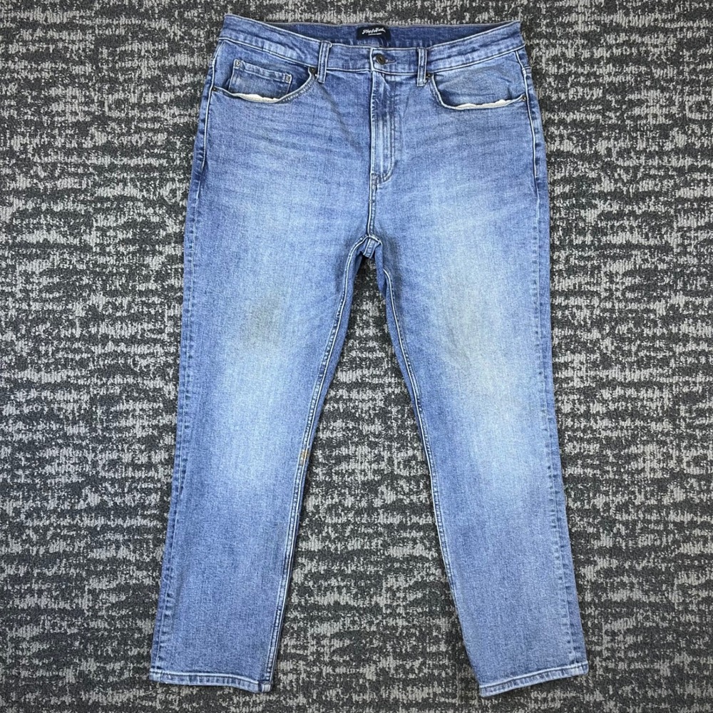 Flag & Anthem Jeans Mens 38x30 Oakland Slim Blue Medium Wash Stretch FA20DN434E